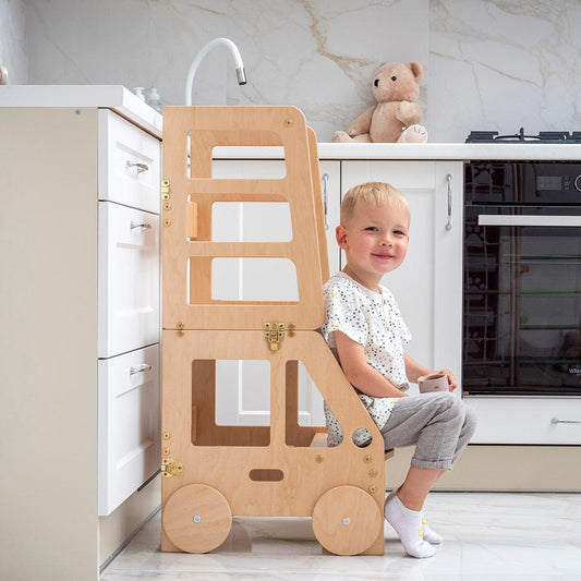 Convertible Kitchen Tower - Natural CuteNest