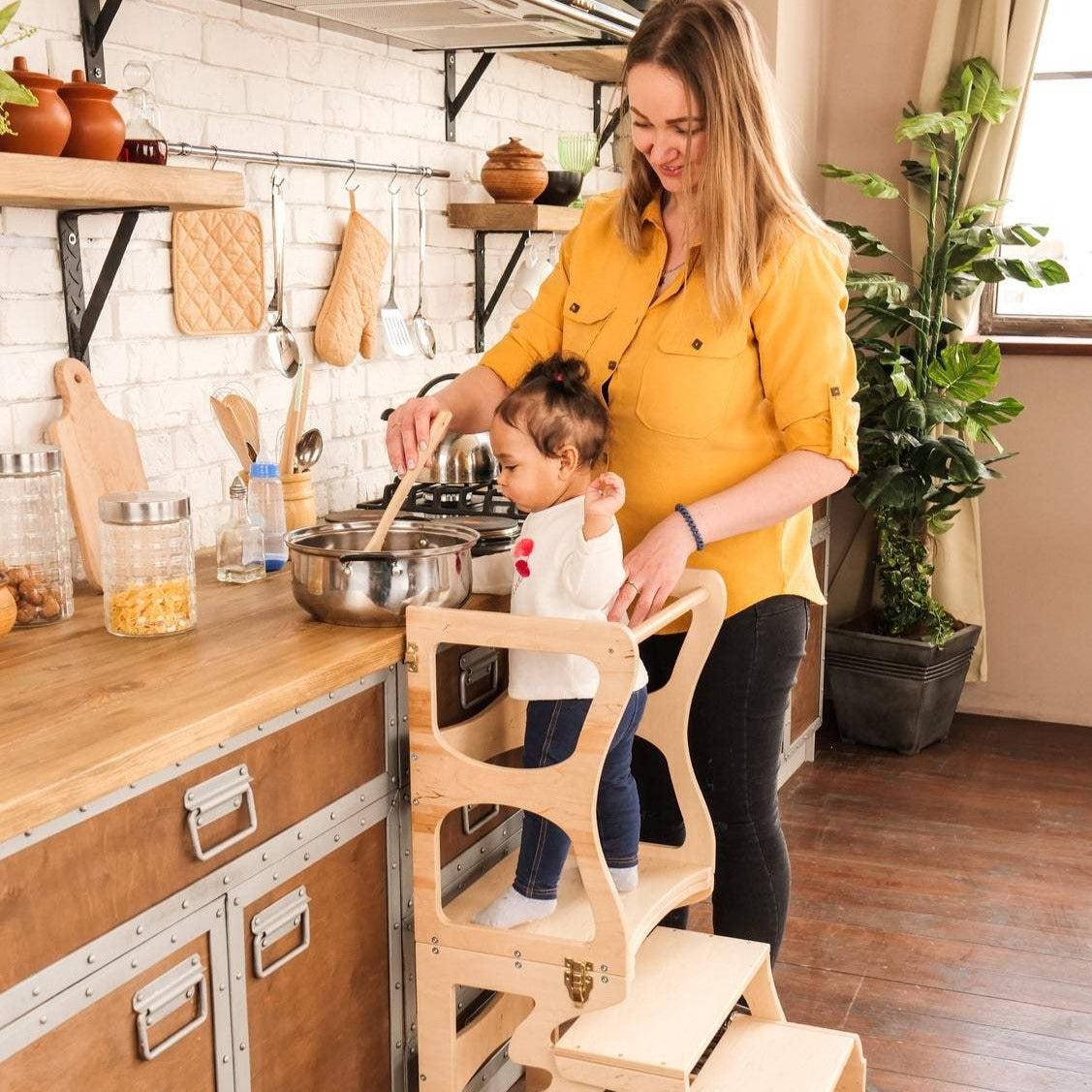 Convertible Kitchen Tower - Natural CuteNest