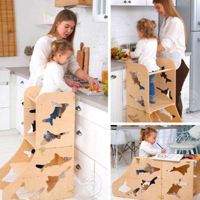 Convertible Kitchen Tower - Natural CuteNest