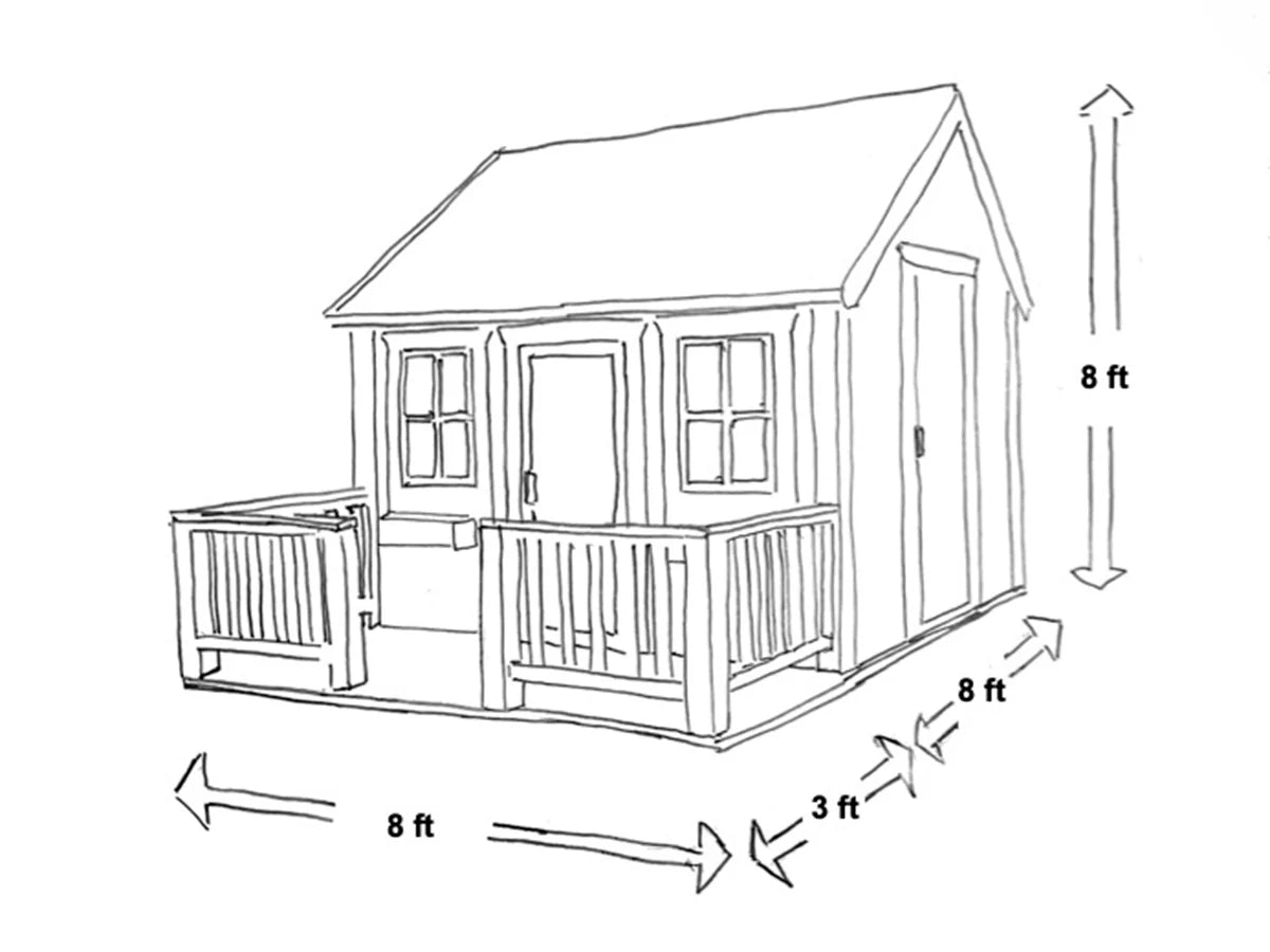 Wooden Playhouse Blackbird 8x8