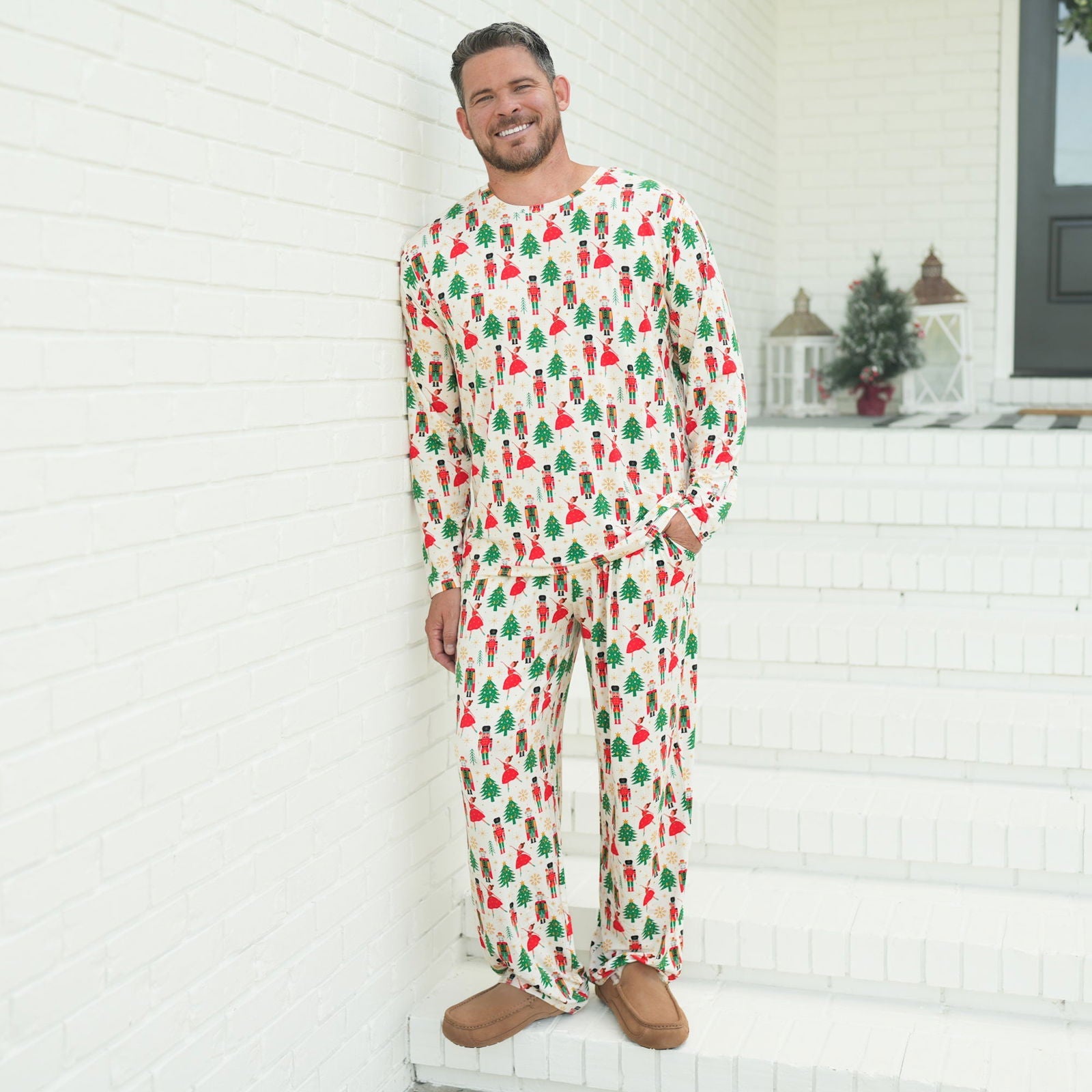 Men's Pajama Set in Nutcracker - Natural CuteNest