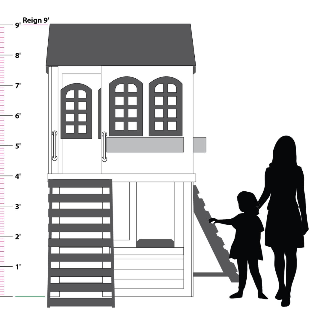 Reign Two Story Playhouse - Natural CuteNest