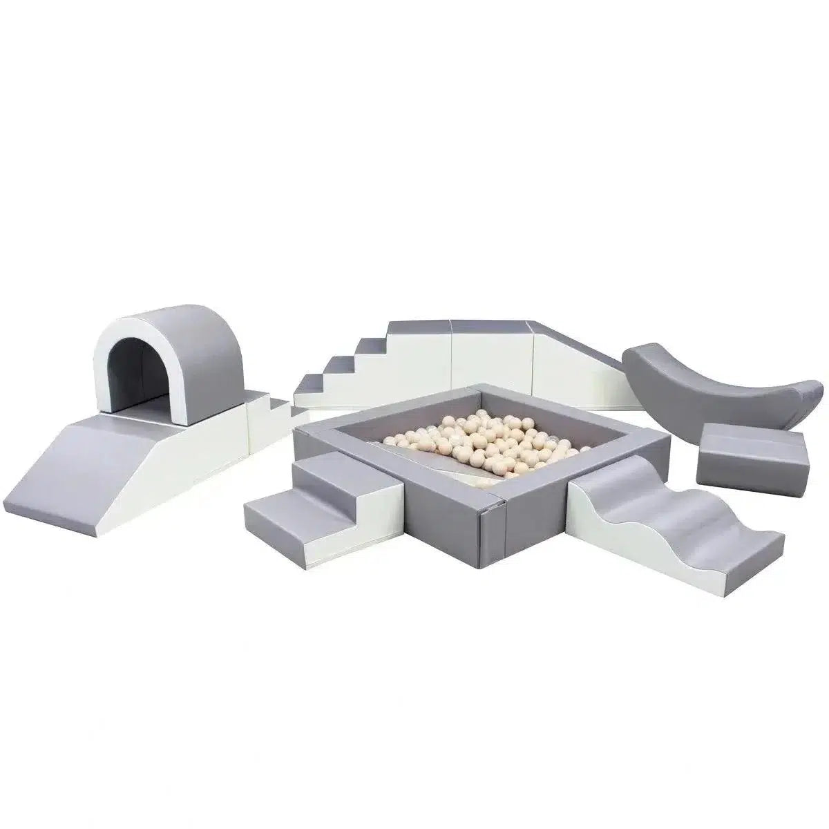 Soft Play Party Set-Building-IGLU Soft Play-grey/white-Natural CuteNest