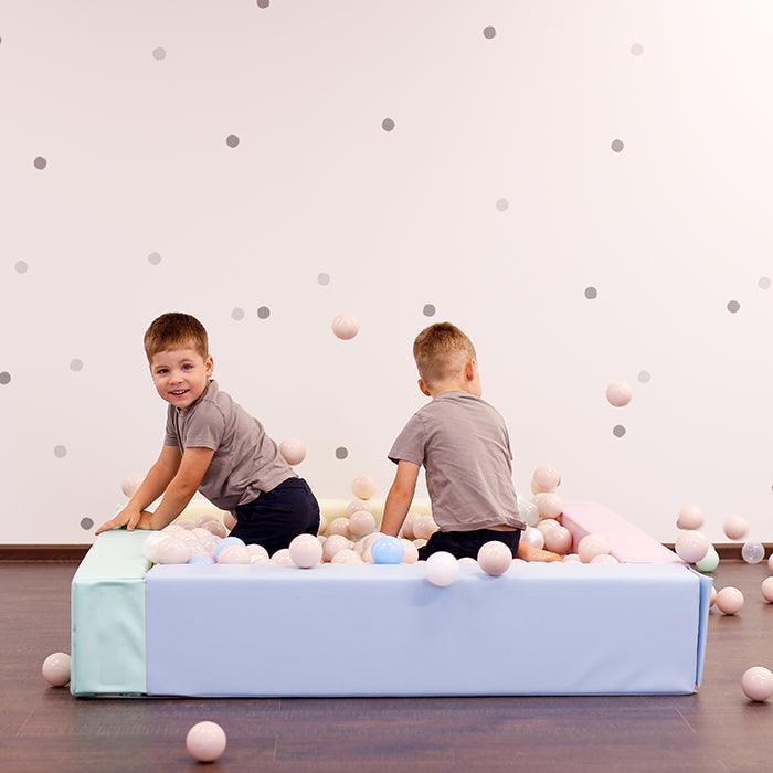 Soft Play Square Ball Pit - Ball Play Heaven-Ball Pit-IGLU Soft Play-white-Natural CuteNest