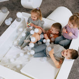 Soft Play Square Ball Pit - Ball Play Heaven-Ball Pit-IGLU Soft Play-white-Natural CuteNest