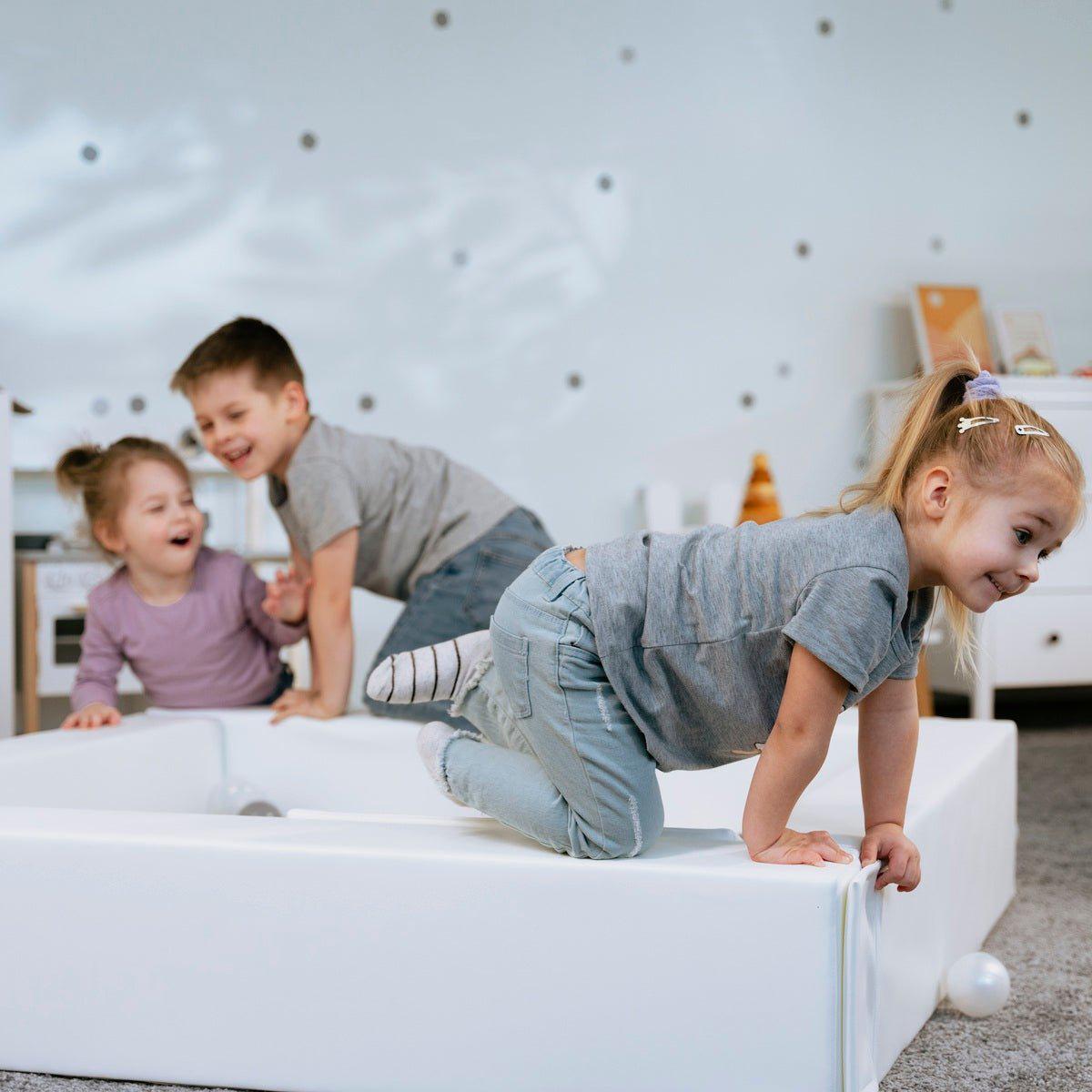 Soft Play Square Ball Pit - Ball Play Heaven-Ball Pit-IGLU Soft Play-white-Natural CuteNest