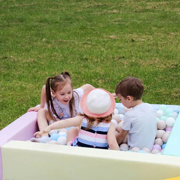 Soft Play Square Ball Pit - Ball Play Heaven-Ball Pit-IGLU Soft Play-white-Natural CuteNest