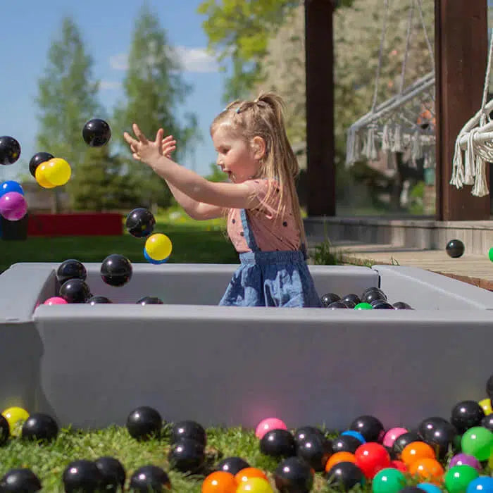 Soft Play Square Ball Pit - Ball Play Heaven-Ball Pit-IGLU Soft Play-white-Natural CuteNest