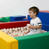 Soft Play Square Ball Pit - Ball Play Heaven-Ball Pit-IGLU Soft Play-white-Natural CuteNest