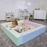 Soft Play Square Ball Pit - Ball Play Heaven-Ball Pit-IGLU Soft Play-white-Natural CuteNest