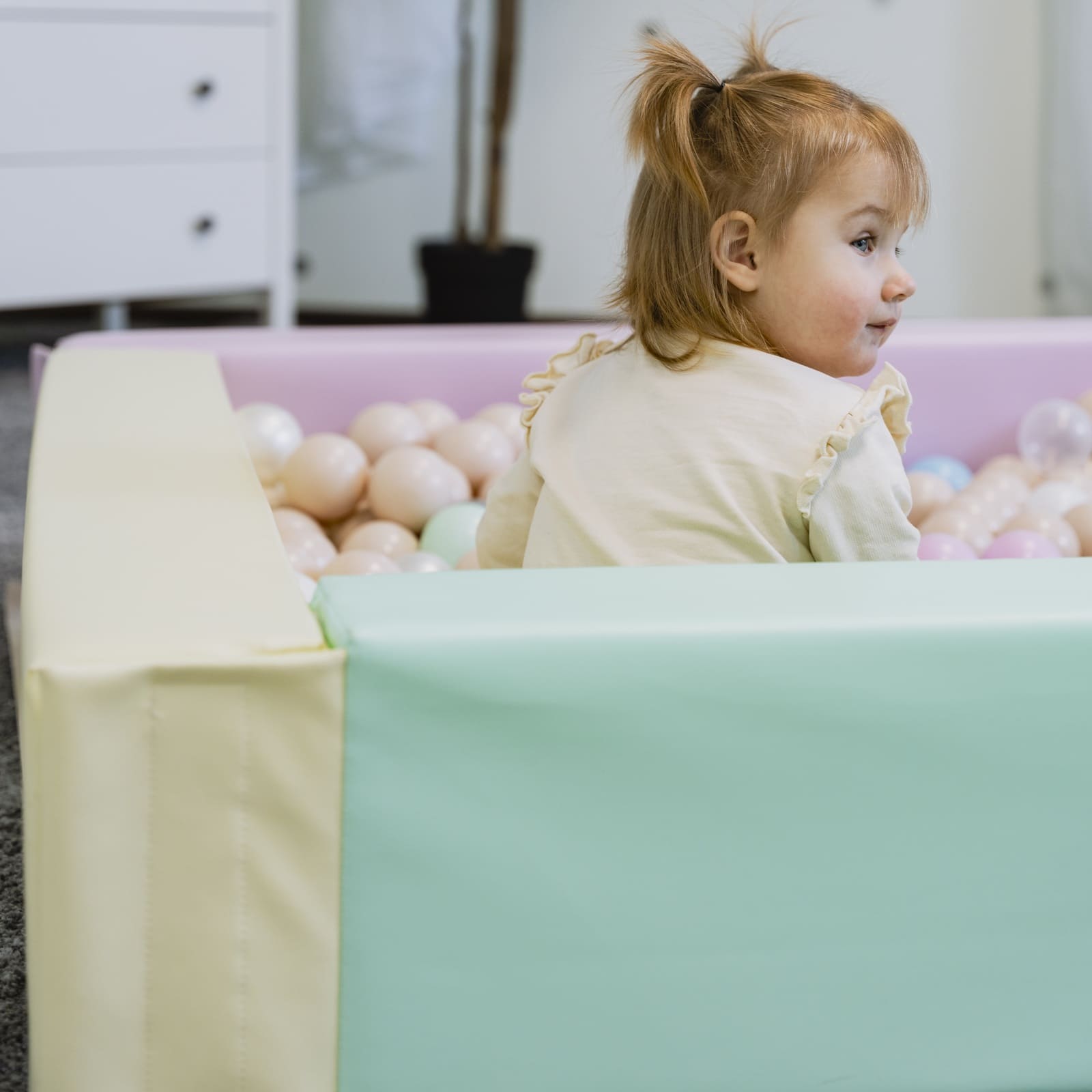 Soft Play Square Ball Pit - Ball Play Heaven-Ball Pit-IGLU Soft Play-white-Natural CuteNest