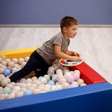 Soft Play Square Ball Pit - Ball Play Heaven-Ball Pit-IGLU Soft Play-white-Natural CuteNest