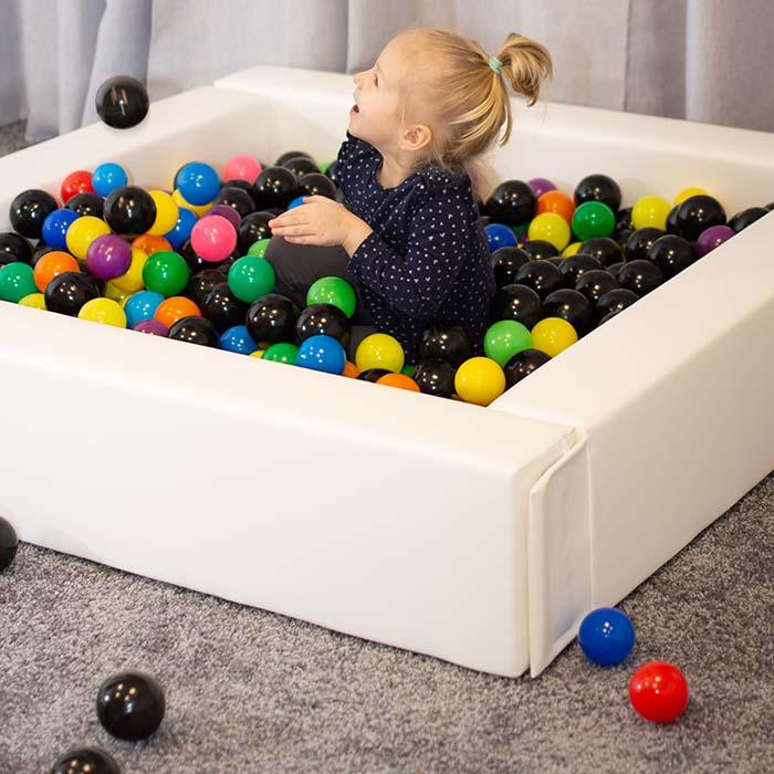 Soft Play Square Ball Pit - Ball Play Heaven-Ball Pit-IGLU Soft Play-white-Natural CuteNest