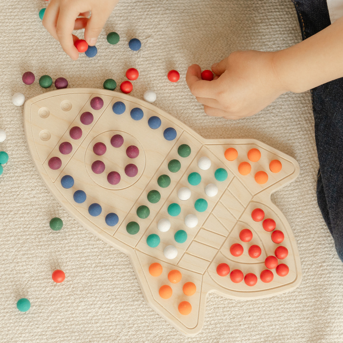 The Rocketship Activity Board - Natural CuteNest