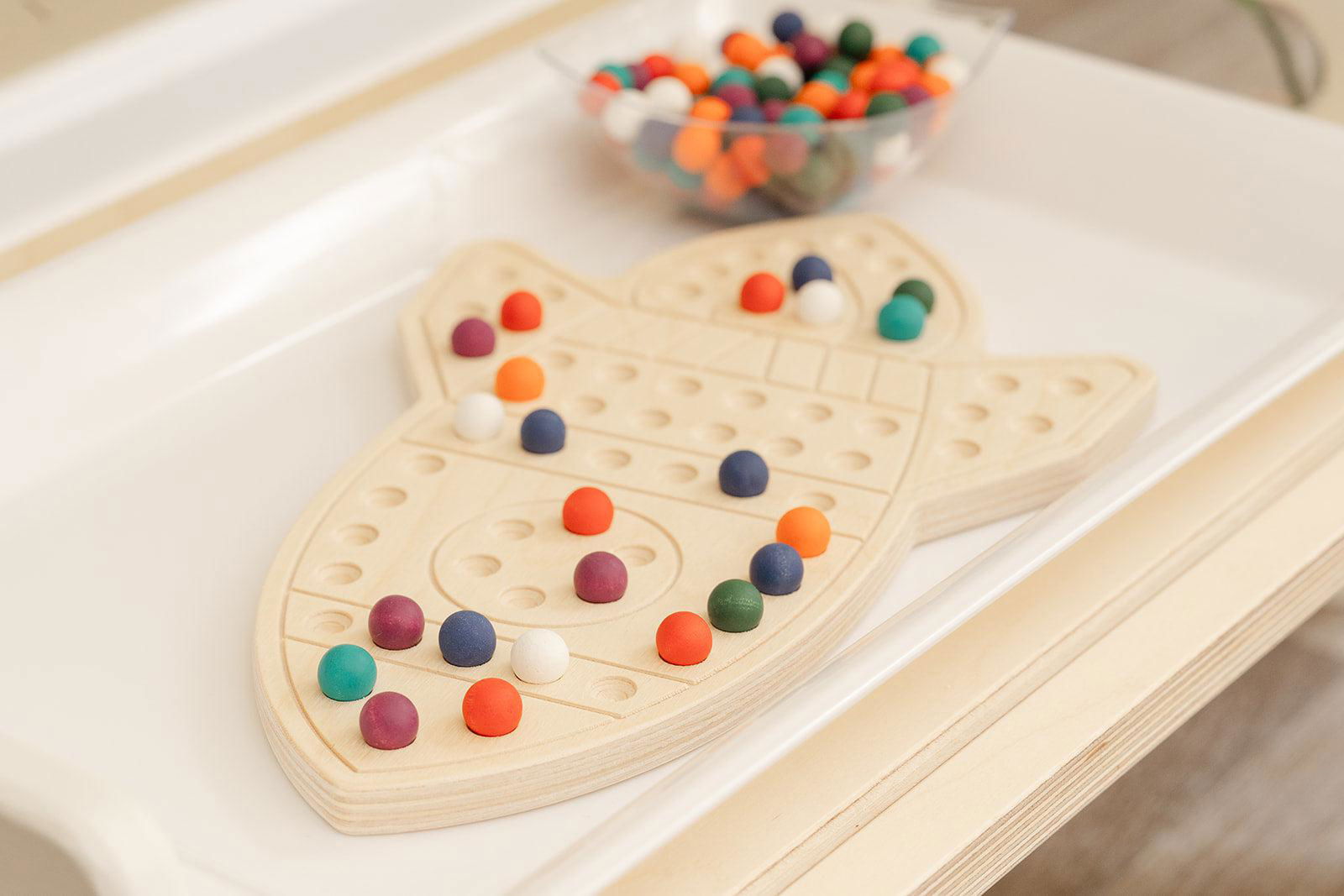 The Rocketship Activity Board - Natural CuteNest