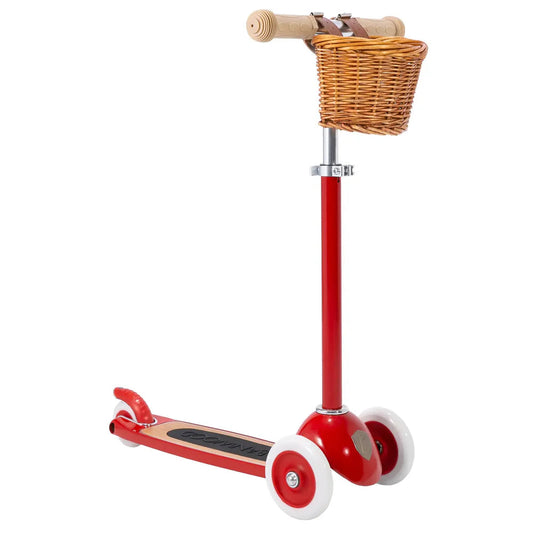 Three Wheel Scooter - Red - Natural CuteNest