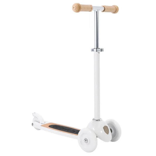 Three Wheel Scooter - White - Natural CuteNest