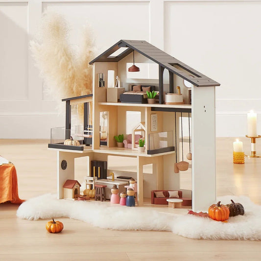 Tiny Land® Modern Family Dollhouse - Natural CuteNest