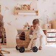 Water Hyacinth Doll Pram & Walker - Natural CuteNest