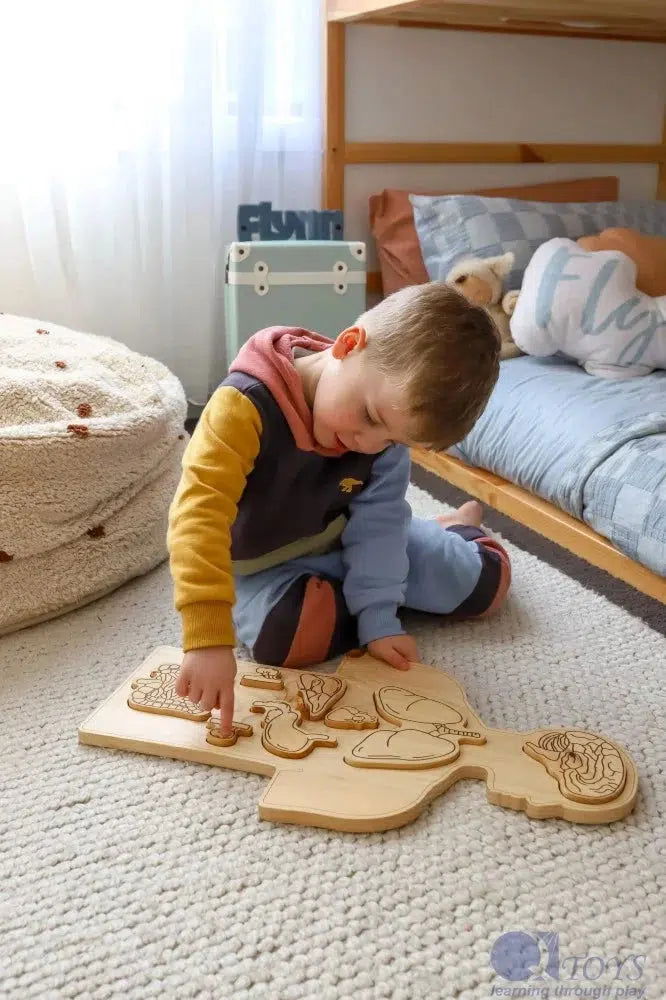 Wooden Anatomy Puzzle - Natural CuteNest